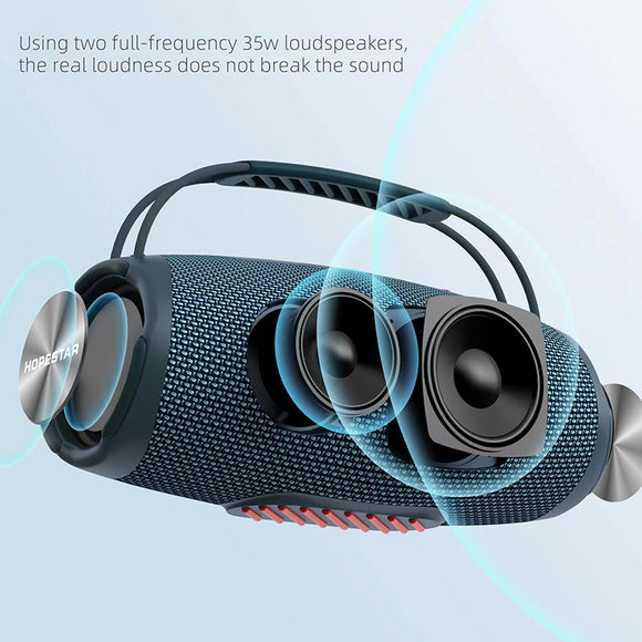 Parlante Bluetooth Portátil Resistente al Agua con Potencia Dual para Exteriores