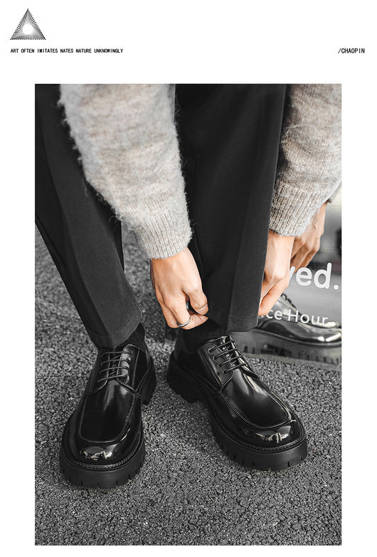Zapatos Casuales de Cuero con Plataforma Elevadora - Image 34