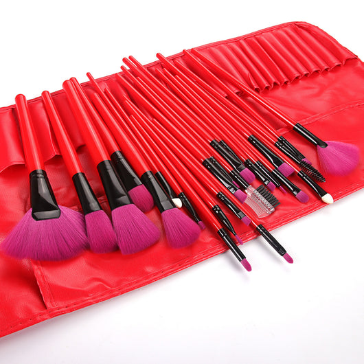 Set de 24 Brochas de Maquillaje Profesional con Mango de Madera Natural - Image 9