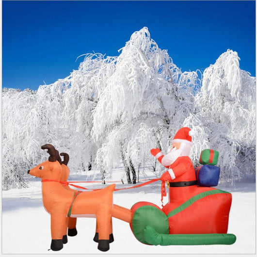 Decoración Inflable Navideña: Trineo de Papá Noel con Renos - Image 7
