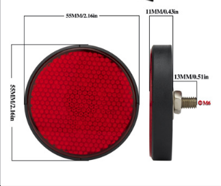 Luz Trasera Reflector Redondo 24 LED con Freno y Direccional - Image 2