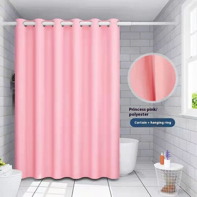 Cortina de Baño de Lino Impermeable sin Perforaciones - Image 3
