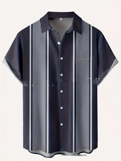 Camisa Casual con Cuello y Estampado 3D para Hombre - Image 3