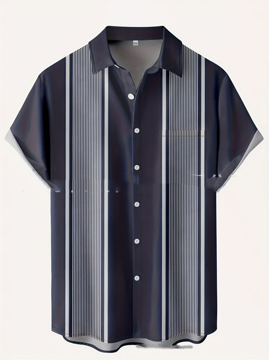 Camisa Casual con Cuello y Estampado 3D para Hombre - Image 3