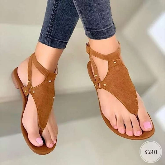 Sandalias Planas Casuales Talla Grande con Hebilla de Playa - Image 2