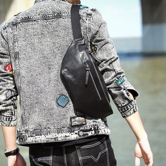 Bolsa Cruzada de Cuero para Hombre - Estilo Casual y Versátil - Image 2