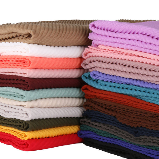Pañuelo de algodón plisado para mujer - Image 3
