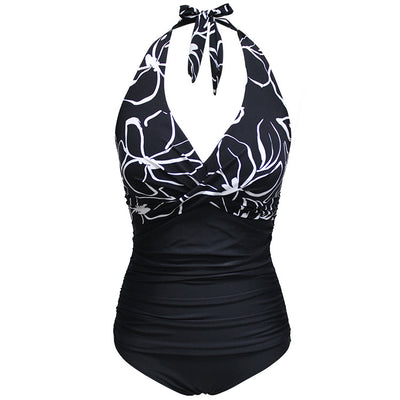 Traje de Baño Enterizo con Escote en V, Pliegues y Espalda Abierta para Mujer - Image 8