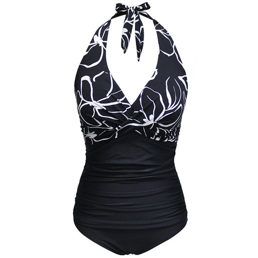 Traje de Baño Enterizo con Escote en V, Pliegues y Espalda Abierta para Mujer - Image 8