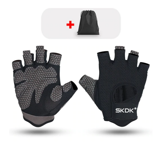 Guantes de Fitness de Medio Dedo Absorbentes de Sudor Antideslizantes - Image 10