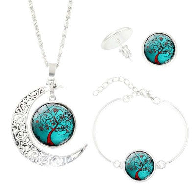 Aretes Árbol de la Vida con Piedras Preciosas