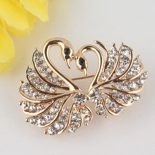 Broche Cisne con Diamantes Completos - Image 5