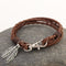 Pulseras de Amistad con Cuero y Amuletos - Brazaletes de Moda