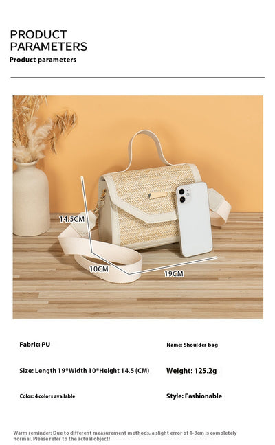 Bolsa Crossbody Cuadrada Pequeña con Lentejuelas Tejidas - Image 10