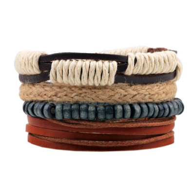 Pulseras de Cuero con Abalorios Artesanales - Image 3