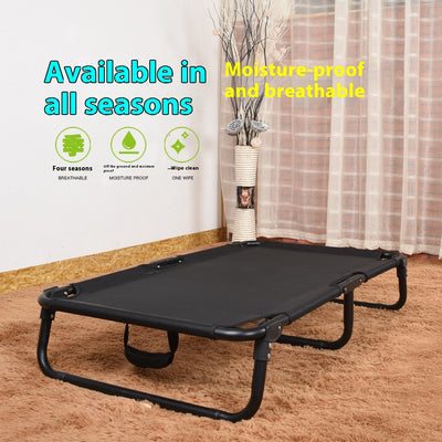 Cama Elevada para Perros con Marco de Hierro y Malla Transpirable