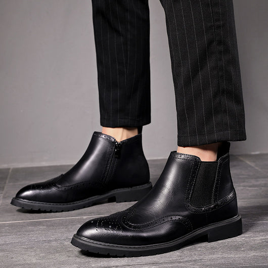 Botas de Cuero Casual Elegantes Talla Grande - Diseño Cruzado Moderno - Image 13