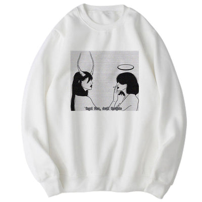 Suéter Harajuku Retro Talla Grande Manga Larga - Image 33