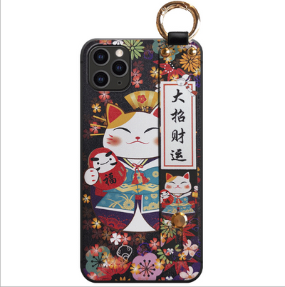 Funda para Celular Gato de la Suerte con Correa y Llavero - Image 5