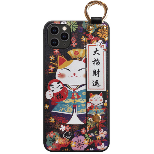 Funda para Celular Gato de la Suerte con Correa y Llavero - Image 5