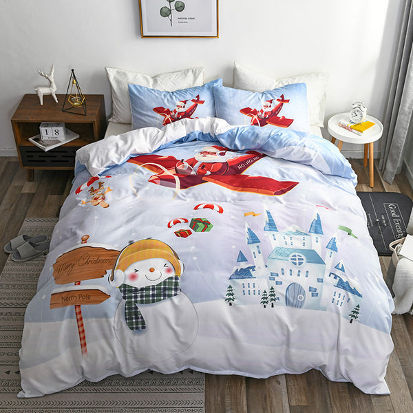 Juego de Cama 3D Navideño Papá Noel Feliz - Set de Tres Piezas - Image 5
