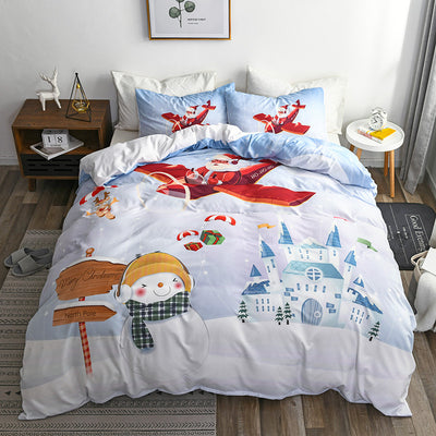 Juego de Cama 3D Navideño Papá Noel Feliz - Set de Tres Piezas - Image 5