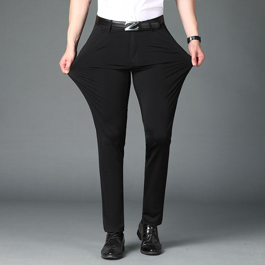 Pantalones Casuales de Seda de Hielo para Hombre - Comodidad de Verano