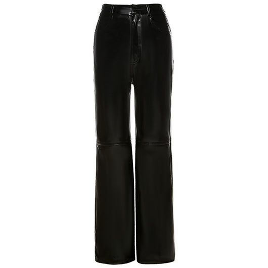 Pantalones Motociclista PU Estilo Urbano con Temperamento - Image 8