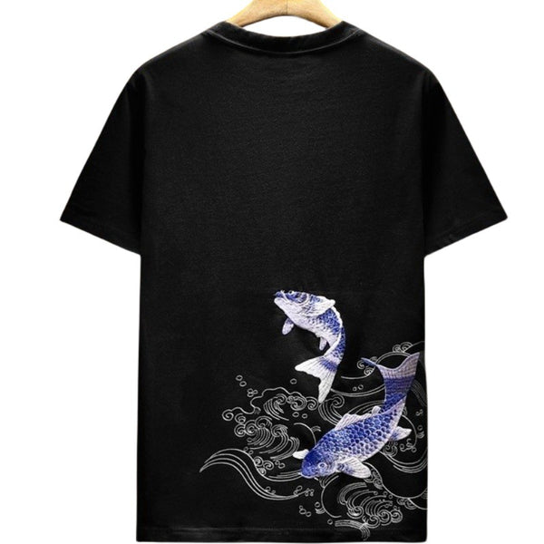 Playera Bordada con Carpa para Hombre - Manga Corta