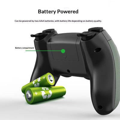Black wireless game controller with textured grips, red-accented analog sticks, and colorful A, B, X, Y buttons. - Image 12