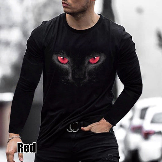 Playera Suelta Cuello Redondo Cabeza de León Negra para Hombre - Image 2