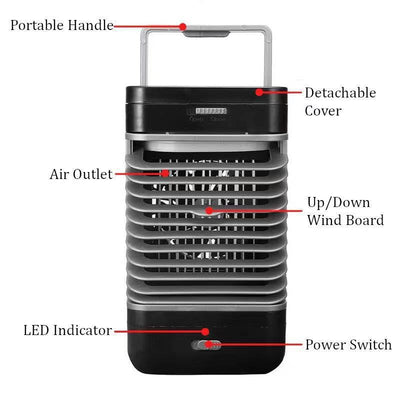 Ventilador Aire Acondicionado USB Portátil Vertical para Oficina - Image 7