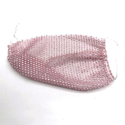 Close-up of a blue mesh fabric adorned with numerous small, clear rhinestones, creating a sparkling texture. - Image 35