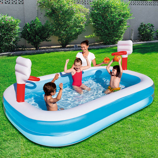 Piscina Inflable Familiar para Básquetbol con Profundidad Aumentada