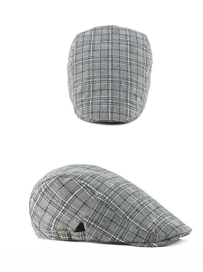 Gorra Estilo Británico Retro Pato Cuadrille para Hombre - Image 10