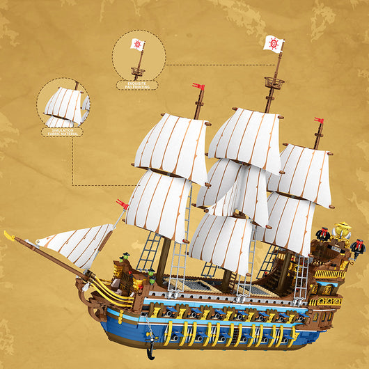 Maqueta Barco Pirata Educativo - Modelo Náutico Armable - Image 4