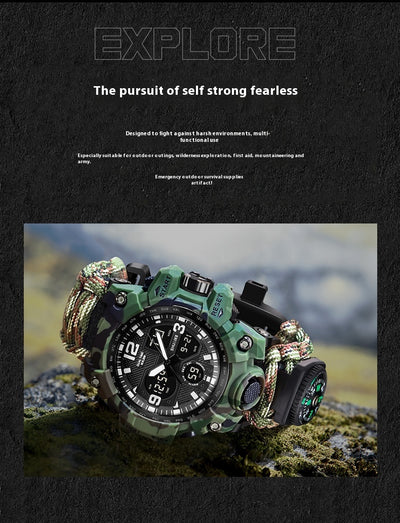 Reloj Deportivo Multifunción con Brújula, Termómetro y Silbato de Emergencia - Image 14