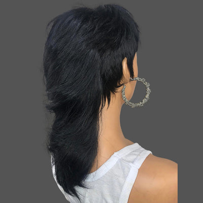 Peluca Completa de Cabello Humano con Flequillo - Confección a Máquina - Image 8