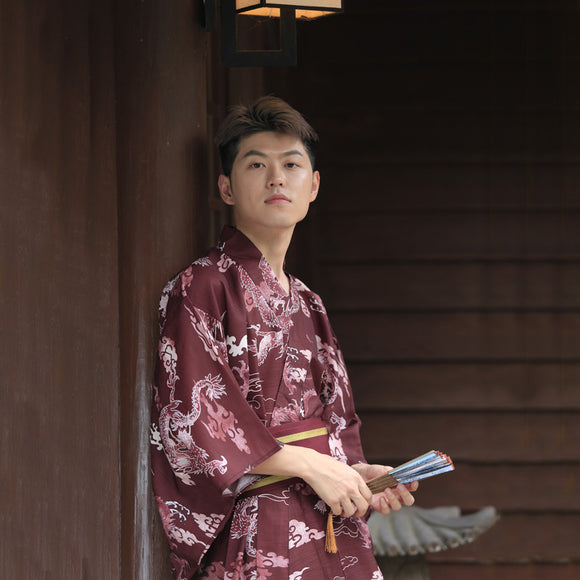 Kimono Japonés Grueso Antiarrugas para Hombre