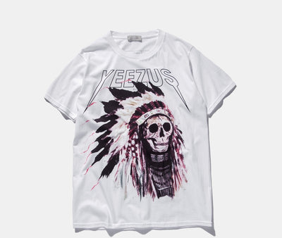 Camiseta de Algodón Puro con Diseño Calavera Religiosa Unisex - Image 3