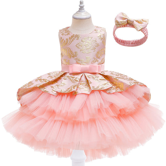 Vestido Infantil Elegante sin Mangas con Tul Esponjoso - Image 22