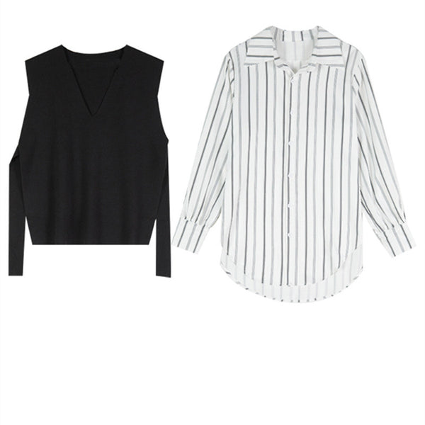 Camisa a Rayas de Dos Piezas - Image 16