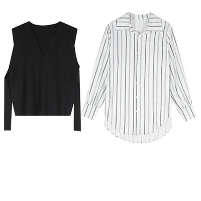 Camisa a Rayas de Dos Piezas - Image 16