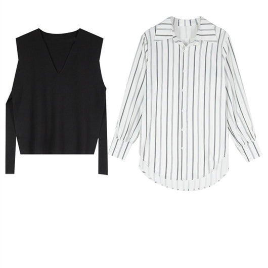 Camisa a Rayas de Dos Piezas - Image 16