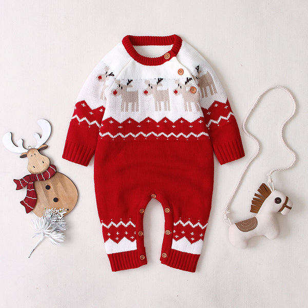 Pijama Navideño Infantil con Diseño de Reno