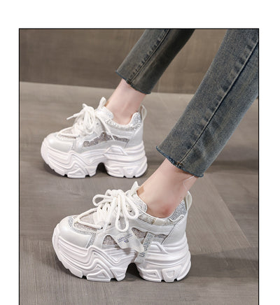 Zapatos Deportivos con Plantilla Elevadora y Detalles Brillantes para Mujer - Image 11
