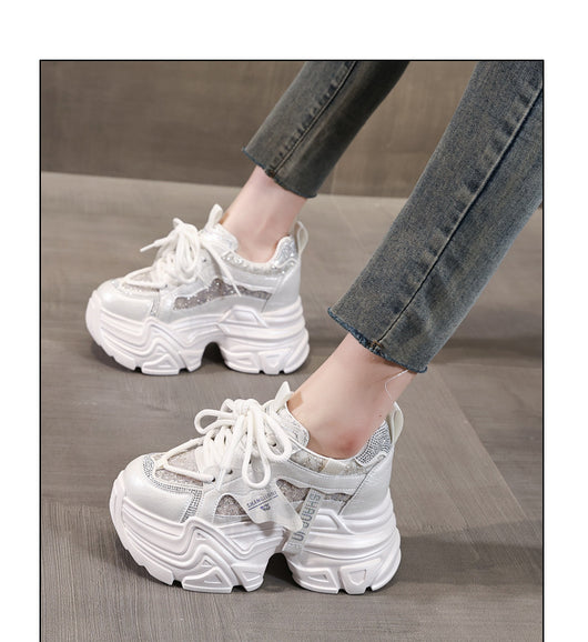 Zapatos Deportivos con Plantilla Elevadora y Detalles Brillantes para Mujer - Image 11