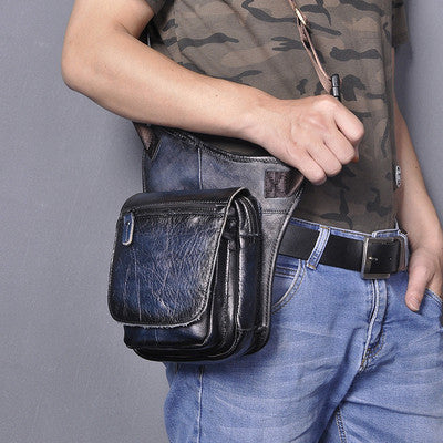 Bolso Mensajero Retro de Cuero Genuino para Hombre - Image 9