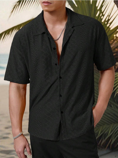 Camisa Casual Hombre con Tejido Calado Jacquard - Image 23
