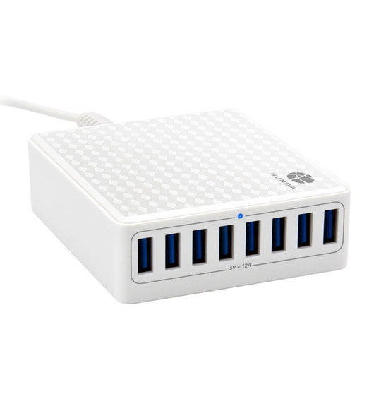 Cargador USB múltiple de 8 puertos para celulares y dispositivos